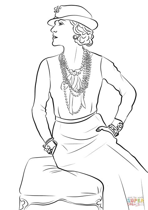 image a imprimer chanel|coco chanel coloring pages free.